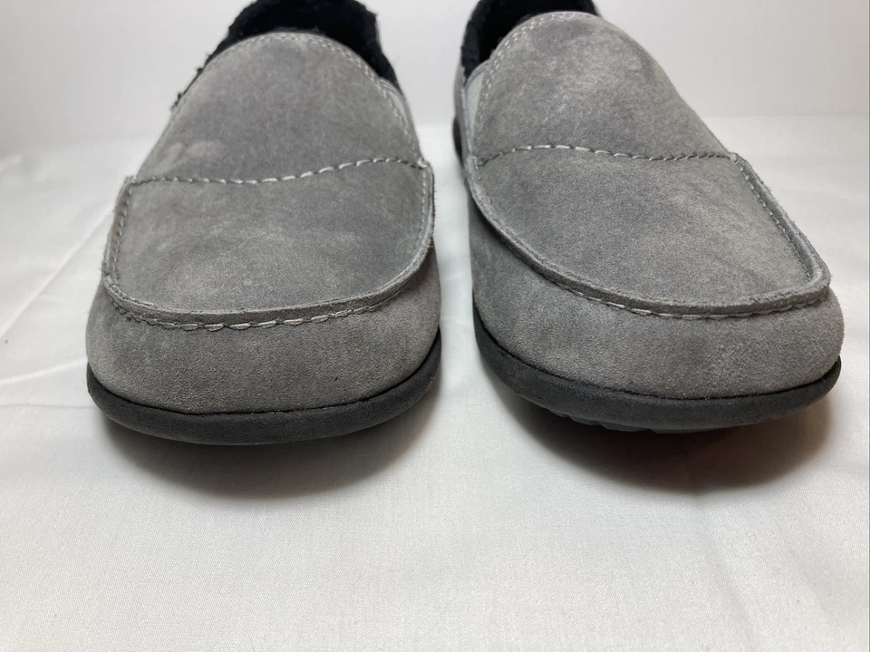 Zapatillas mocasines Spenco Siesta acogedoras para mujer grises forro de piel sintética talla 7,5 Foto 2 de 4