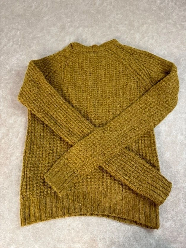 Suéter Pullover Pequeño Saturdays NYC Mujeres Tejido Waffle Cuello Redondo Manga Larga Foto 2 de 4