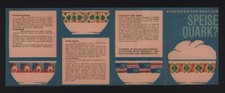 SALA/SALA, folleto 1967, DEWAG publicidad comida quark recetas