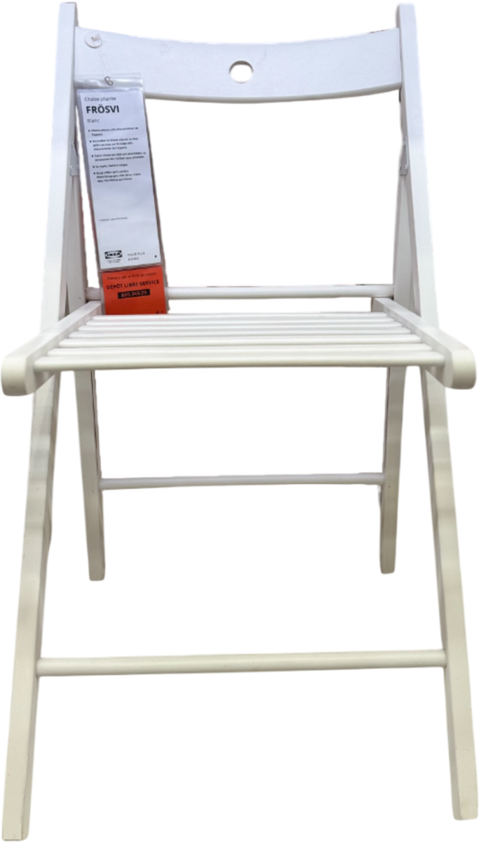 Brand New IKEA FROSVI White Folding Chair 51x44 cm (20 ⅛x17 ⅜