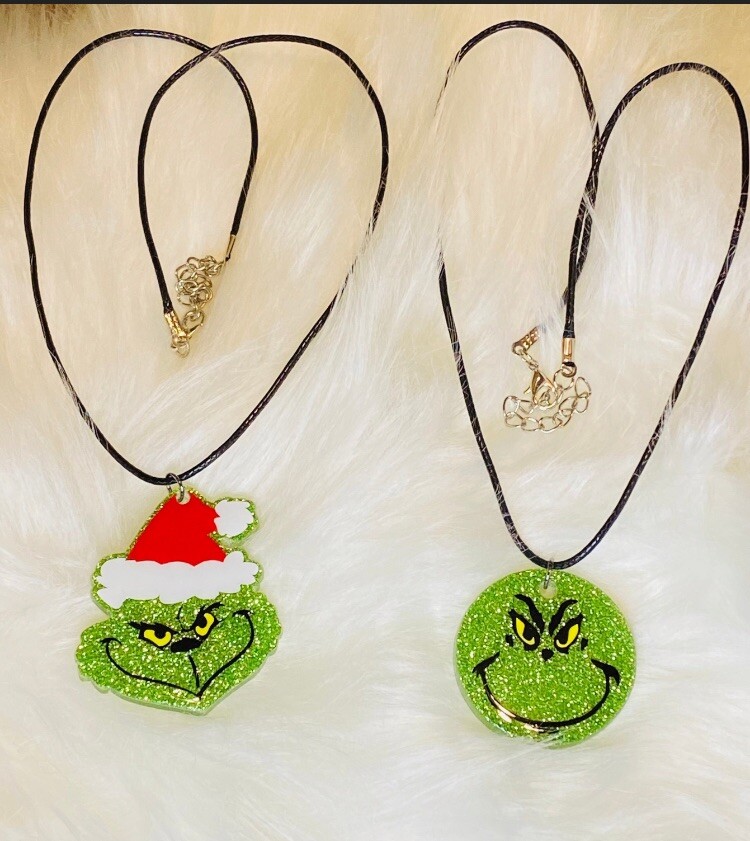 Grinch Necklace - Festive Christmas Jewelry & Holiday Gifts
