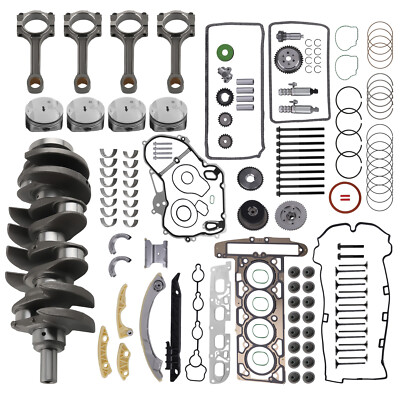 #ad Complete Engine Rebuild Kit Crankshaft Rods Timing for Chevy Buick GMC 2.4L $389.99