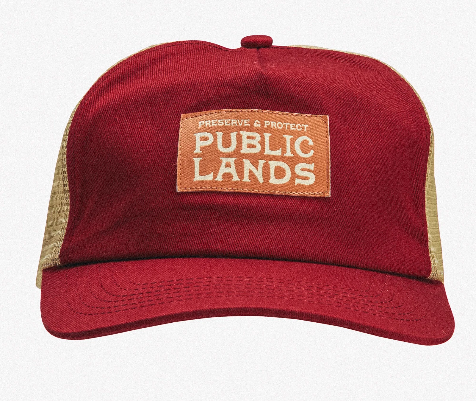 The Landmark Project X Public Lands Woven Patch Trucker Hat - Maroon - One Size