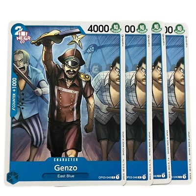 One Piece Card Säulen der Stärke Eng Op03-046 Genzo C Set x 4