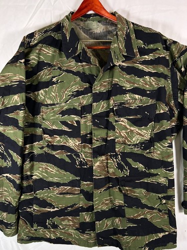 Camicia mimetica Tiger Stripe da uomo taglia XL mimetica militare TRUSPEC ~ emessa negli Stati Uniti BDU - Foto 6 di 13