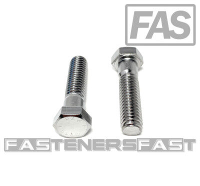 (5) 3/8-16x1-1/2 Chrome Stainless Steel Hex Cap Screws Chrome Hex Bolts 18-8
