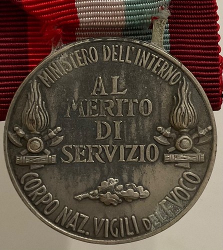 VIGILI DEL FUOCO MINISTERO DELL’INTERNO MED AL MERITO DI SERVIZIO REGNO D’ITALIA - Picture 8 of 8