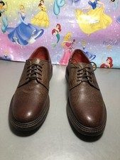 BASE LONDON Brown Leather Lace Up Plain Toe Derby Shoes Size 42