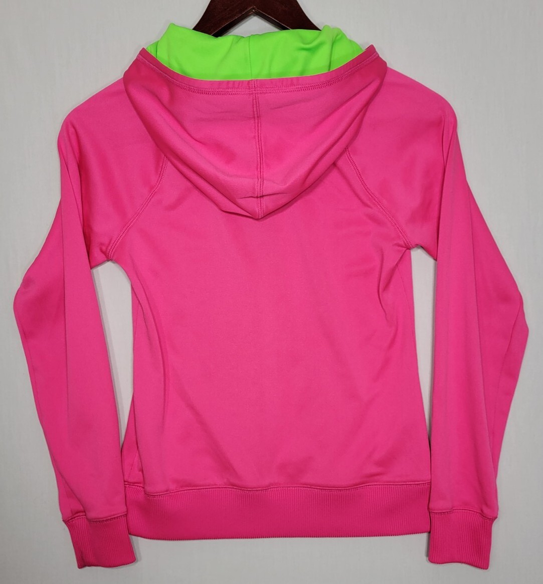Felpa con cappuccio ragazza Fila Sport M 10 12 rosa verde maniche lunghe 1 4 pullover con cerniera