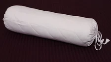 White Quilted 100% Cotton Bolster Cover * Removable Any Size 6 " 8" 9" 10"