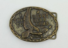 Vintage Eagle "The Right To Bear Arms" 2nd Amendment Oval Belt Buckle