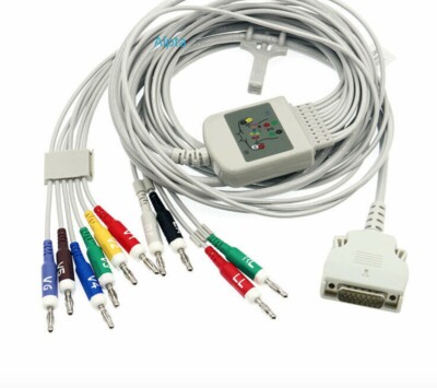 Câble ECG EKG Cardioline Delta 10 Dérivations ALPTA - Modèle K1107B, Connecteur Banane 4.0mm