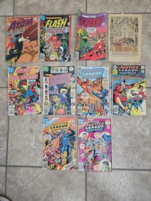 Comics DC Vintage Comic Book Lot Justice League Of America Atom Flash 70's 80's