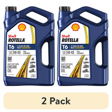 (2 pack) Shell Rotella T6 Full Synthetic 5W-40 Diesel Engine Oil, 1 Gallon 52.95 per gallon