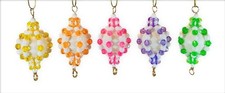 Pastel Candy Globes Christmas Ornament Bead Kit 4-1/4" high, Makes 5 NEW