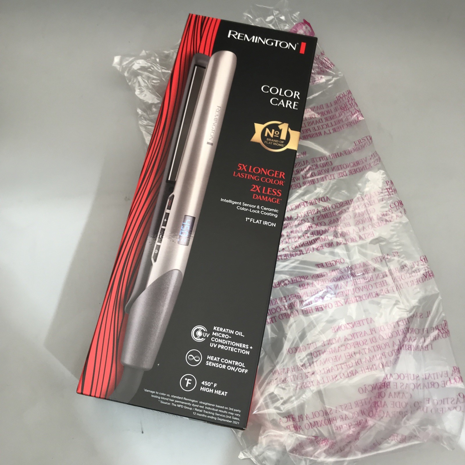 New Remington 1" Color Care Hair Straightener Flat Iron Keratin Infused S8A900