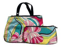 Vintage Bueno Small colorful Purse Small Clutch 2 Piece Set Retro Modern