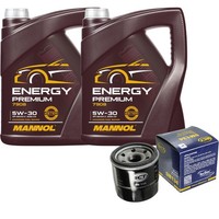 Inspektionspaket 10L Mannol Energy 5W-30 FüR Nissan Micra IV 1.2 Qashqai +2 I