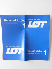 SYSTEM TIMETABLE LOT POLISH AIRLINES 1979/1980