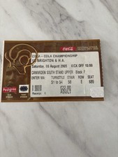 Pre-owned And Used Ticket For Derby V Brighton At Pride Park 6th August 2005