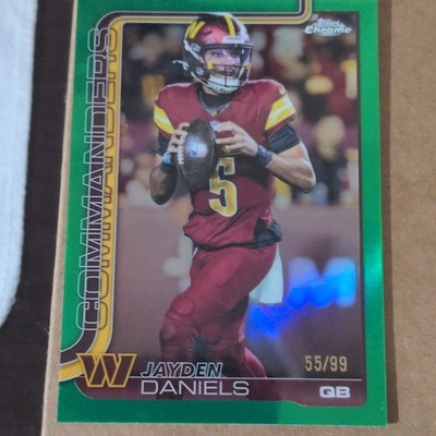 Topps Chrome 2025 Jayden Daniels Washington Commanders Green 55/99 #295
