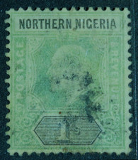 Northern Nigeria 1902 1/- SG 16 Used cat £10