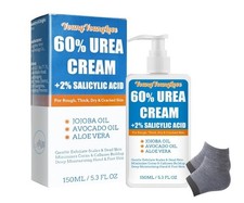 60 Urea Foot Cream with Heel Socks for Dry Cracked Feet