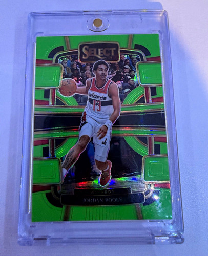 2023-24 Panini Select Jordan Poole #18 Concourse Green Prizm 60/75 Wizards