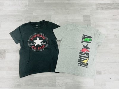 Converse 2x Shirt Dino grau + Stern schwarz Gr. 116/122
