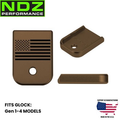 NDZ Glock 17 19 22 23 26 34 Gen 1-4 Magazine Base Plate Aluminum