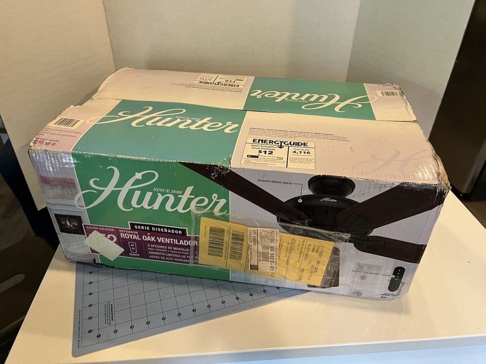 NEW HUNTER Royal Oak 60” Indoor Ceiling Fan Designer Series Remote Light 50466 - Image 4 of 4