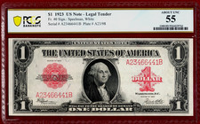 19231  LEGAL TENDER   RED SEAL   Fr-40  PCGS 55