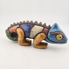 Vtg Studio Pottery Chameleon Lizard Figurine ...