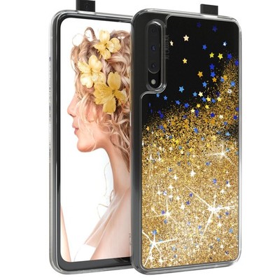 Für Huawei P Smart Pro / Y9s 2019 / Honor 9X Pro Handyhülle Flüssig Glitter Gold