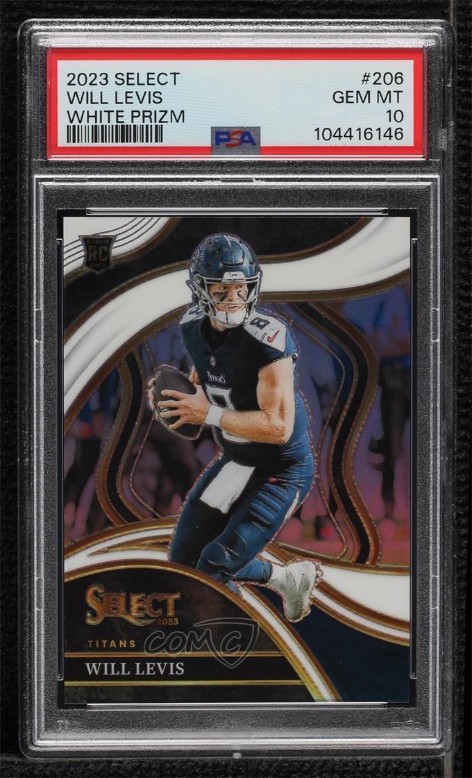 2023 Panini Select Club Level White Prizm 23/35 Will Levis PSA 10 GEM MT 3hd