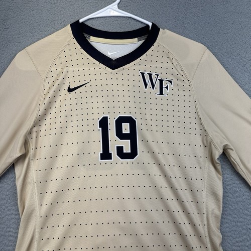 Wake Forest Jersey Womens Medium Gold Demon Deacon Sports Nike Polyester #19 ACC - Picture 3 of 13