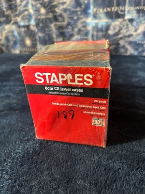 Staples 8cm CD Jewel Cases 25 Pack Assorted Colors