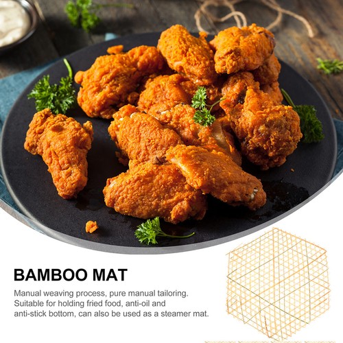 12 Pcs Platzset Bambus Küchenunterlage Geschirrmatte Geschirrtrocknungsmatten - Bild 6 von 12