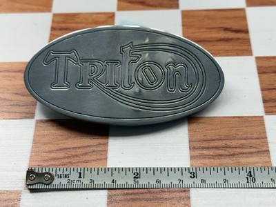 Rare Vintage Aluminum Triumph Belt Buckle Norton Vintage Uk Biker Motorcycle