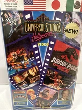 Universal Studios Hollywood Video VHS Tape 1998 Jurassic Park ,E.T., Jaws