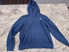 Nike Sportswear Women's Blue Funnel-Neck Hoodie BV4526-469 Size Medium