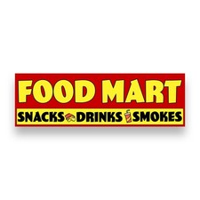 FOOD MART Vinyl Banner with Optional Sizes (Made in the USA)