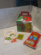 McDonald s Grinch Meal -Unopened Grinch Socks Happy Meal Box Salt Packet Bag