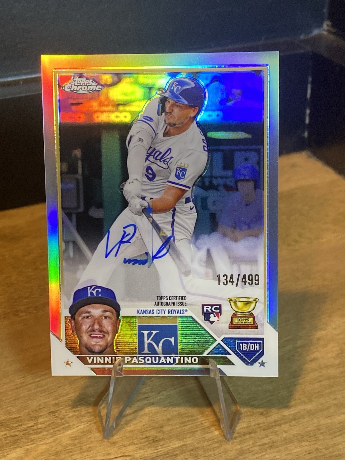 Vinnie Pasquantino 2023 Topps Chrome Rookie Refractor Auto /499 #RA-VP (RC)