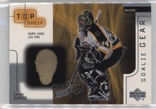 2001-02 Upper Deck Top Shelf Goalie Gear Leg Pad Byron Dafoe #LP-BD 05u8
