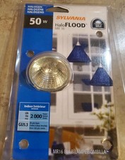 Sylvania - MR16 50w 12v Halogen Lamp Flood Bulb GU5.3