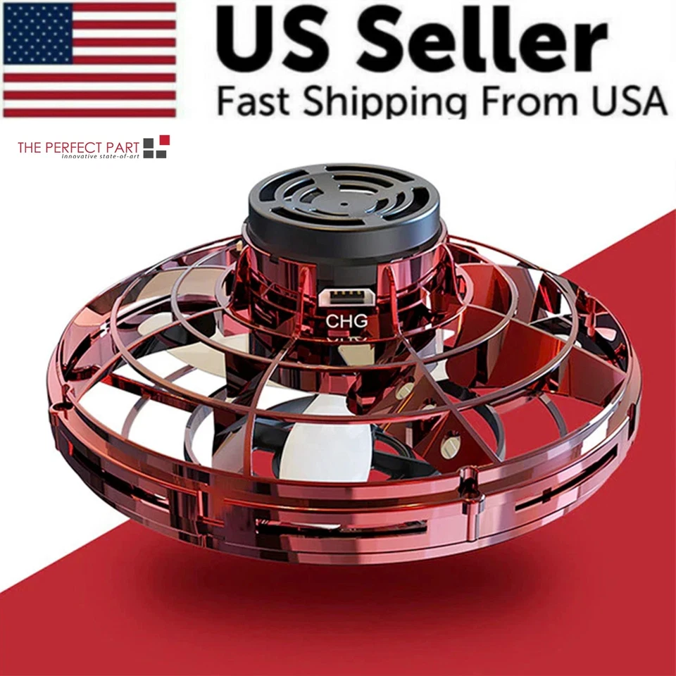 Flying Spinner Drone Ball UFO Toys LED Hand-Controlled Stress Relief Kids Adults - Image 3 of 4