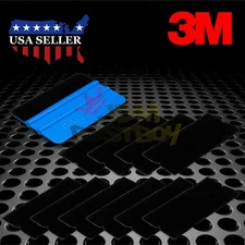 3M Blue Squeegee Applicator Tool Replaceable Felt Edge Tips x10pcs Felt Kit Set