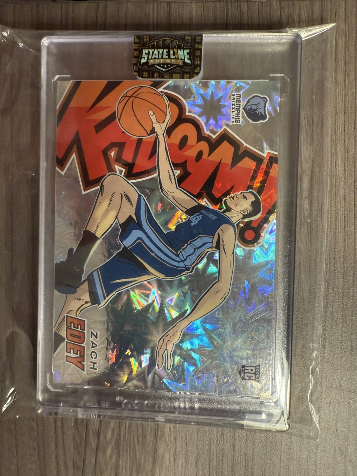 ZACH EDEY ROOKIE KABOOM! 2024-25 PANINI REVOLUTION #20 RC MEMPHIS SSP CASE HIT