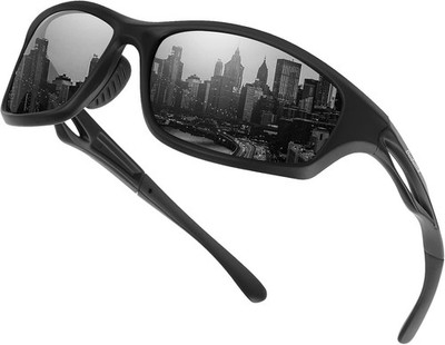 Wrap-Around Polarized Sunglasses - Perfect UV Protection for Running & Cycling